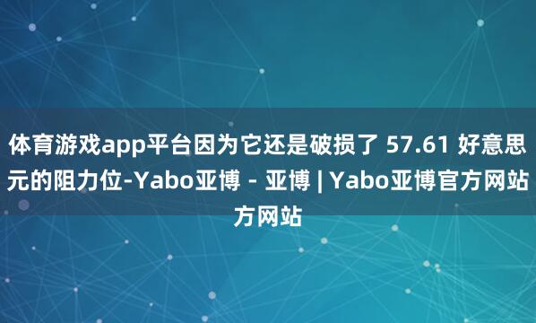 体育游戏app平台因为它还是破损了 57.61 好意思元的阻力位-Yabo亚博 - 亚博 | Yabo亚博官方网站