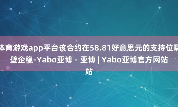 体育游戏app平台该合约在58.81好意思元的支持位隔壁企稳-Yabo亚博 - 亚博 | Yabo亚博官方网站