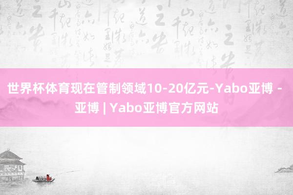 世界杯体育现在管制领域10-20亿元-Yabo亚博 - 亚博 | Yabo亚博官方网站