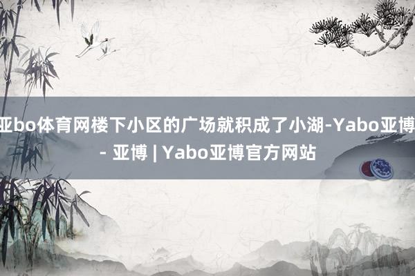 亚bo体育网楼下小区的广场就积成了小湖-Yabo亚博 - 亚博 | Yabo亚博官方网站